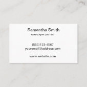 Carte De Visite Auteur indépendant de calligraphie de logo de (Dos)