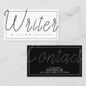 Carte De Visite Auteur Journaliste Blogger (Devant / Derrière)