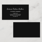 Carte De Visite Auteur noir et blanc simple (Devant / Derrière)