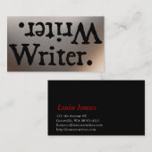 Carte De Visite Auteur. .retirW (Devant / Derrière)