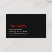 Carte De Visite Auteur. .retirW (Dos)