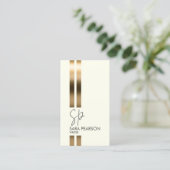 Carte De Visite Auteur romancier Monogram Faux Gold (Debout devant)