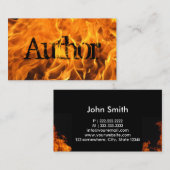 Carte De Visite Auteur Typographie créative du feu (Devant / Derrière)