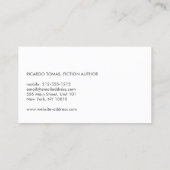 Carte De Visite Auteurs, écrivains, notaires, gris foncé moderne (Dos)