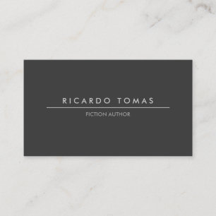Carte De Visite Auteurs gris-foncé modernes, auteurs, notaire