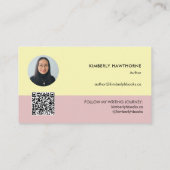 Carte De Visite Author Book Promotion Custom YA Novel Pastel (Dos)
