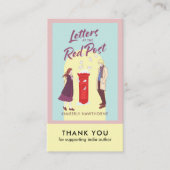 Carte De Visite Author Book Review Request Card QR Code Pastel (Devant)