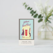 Carte De Visite Author Book Review Request Card QR Code Taupe (Debout devant)