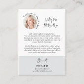 Carte De Visite Author Book Series Marketing Custom Photo Collage (Dos)