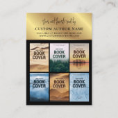 Carte De Visite Author Book Series Photo Collage Black & Gold (Devant)