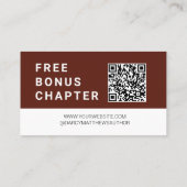 Carte De Visite Author QR Book Review Request Free Bonus Chapter (Dos)
