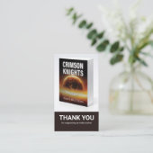 Carte De Visite Author Review Request Card QR Code Book Launch (Debout devant)