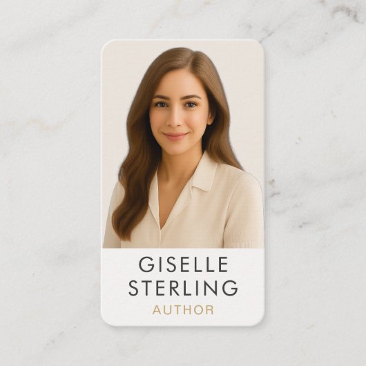 Carte De Visite Author Writer Professional (Devant)