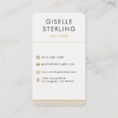 Carte De Visite Author Writer Professional (Dos)