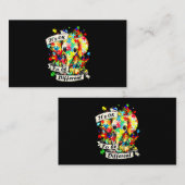 Carte De Visite Autisme Elephant Puzzle Il Est Ok D'Être Différent (Devant / Derrière)