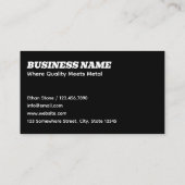 Carte De Visite Auto Body Car (Dos)