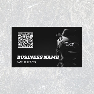 Carte De Visite Auto Body Car QR