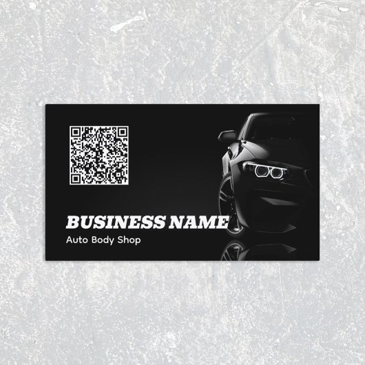 Carte De Visite Auto Body Car QR