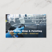 Carte De Visite Auto Body Shop & Peinture | Paint Sprayer Business (Dos)