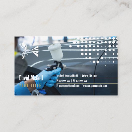 Carte De Visite Auto Body Shop & Peinture | Paint Sprayer Business (Devant)