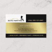 Carte De Visite Auto Body Shop & Peinture | Pulvérisateur de peint (Dos)