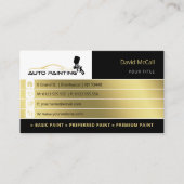 Carte De Visite Auto Body Shop & Peinture | Pulvérisateur de peint (Devant)