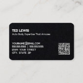 Carte De Visite Auto Body Shop QR (Dos)