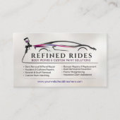 Carte De Visite Auto Body Work Custom Car Paint (Devant)