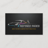 Carte De Visite Auto Body Work Custom Car Paint (Devant)