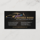 Carte De Visite Auto Body Work Custom Car Paint (Devant)