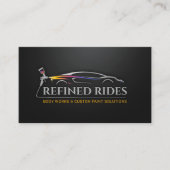 Carte De Visite Auto Body Work Custom Car Paint (Devant)