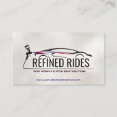 Carte De Visite Auto Body Work Custom Car Paint (Devant)