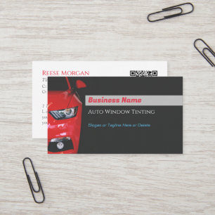 Carte De Visite Auto Business, Red Sports Car, Générer le code QR