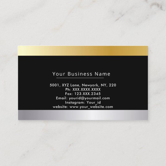 Carte de visite auto de l'agent d'assurance multil (Dos)