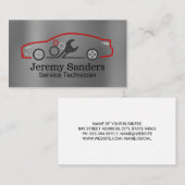 Carte De Visite Auto de voiture de sport | Engrenages (Devant / Derrière)