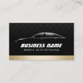 Carte De Visite Auto Détail Automotive moderne Black & Gold Car (Devant)