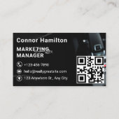 Carte De Visite Auto Détail voiture Automotive Professional QR Cod (Dos)