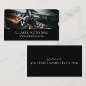Carte De Visite Auto Detailing Car Service Dealer (Devant / Derrière)