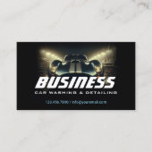 Carte De Visite Auto Detailing Classic Sport Car Wash (Devant)