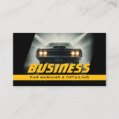 Carte De Visite Auto Detailing Muscle Car Professional Car Wash  (Devant)