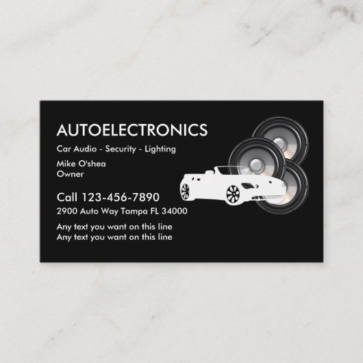 Carte De Visite Auto et sécurité (Devant)