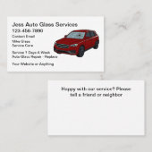 Carte De Visite Auto Glass Repair Replace Service (Devant / Derrière)