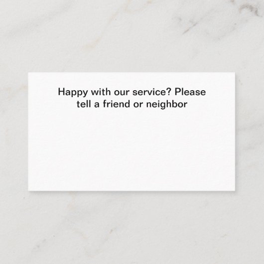 Carte De Visite Auto Glass Repair Replace Service (Dos)