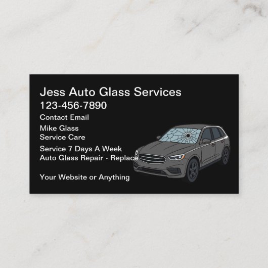 Carte De Visite Auto Glass Repair Replace Service (Devant)