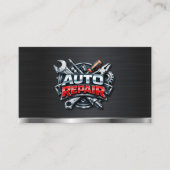 Carte De Visite Auto Mechanic Automotive Repair Service QR Code (Devant)