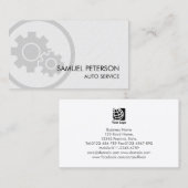 Carte De Visite Auto Mechanic Gear Cogs Icon (Devant / Derrière)