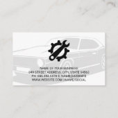 Carte De Visite Auto Modern Logo | Car Services Repair (Dos)