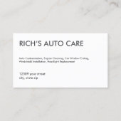 Carte De Visite Auto Modification de voiture (Dos)