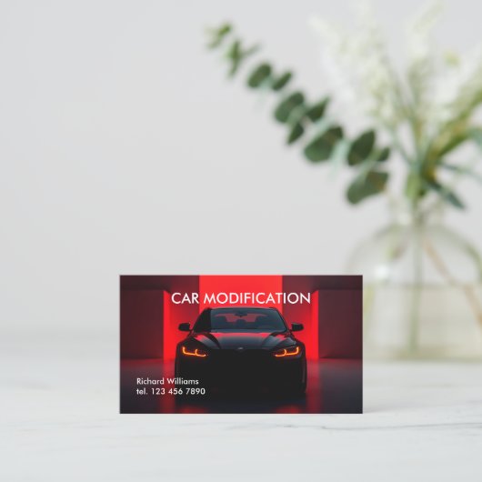 Carte De Visite Auto Modification de voiture (Debout devant)