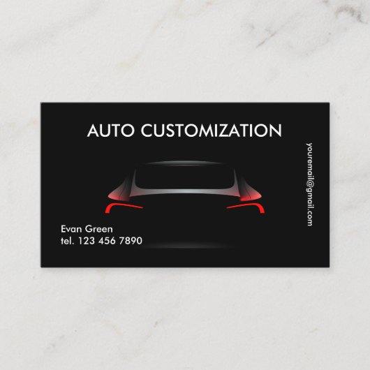 Carte De Visite Auto Personnalisation (Devant)